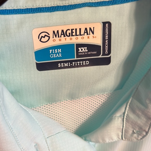 NWOT Magellan Outdoors Fishing Shirt, Aqua, XXL - Picture 4 of 6